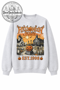 Vintage Haunted Village Halloween Sweatshirt