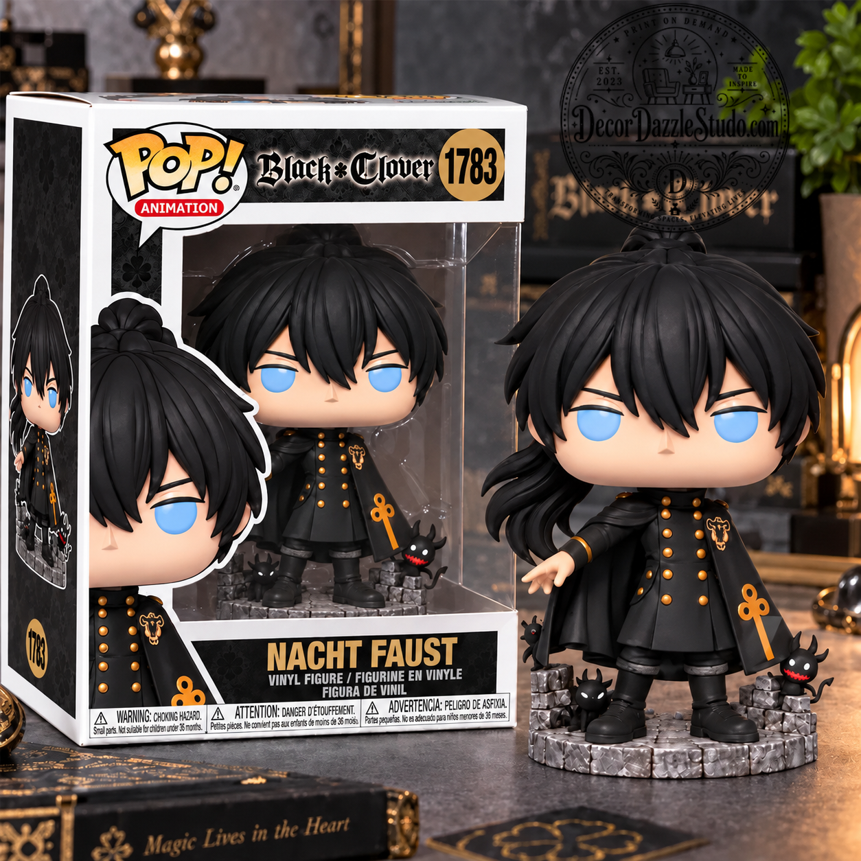 Black Clover Nacht Faust Funko Pop Vinyl Figure with Devil Familiars
