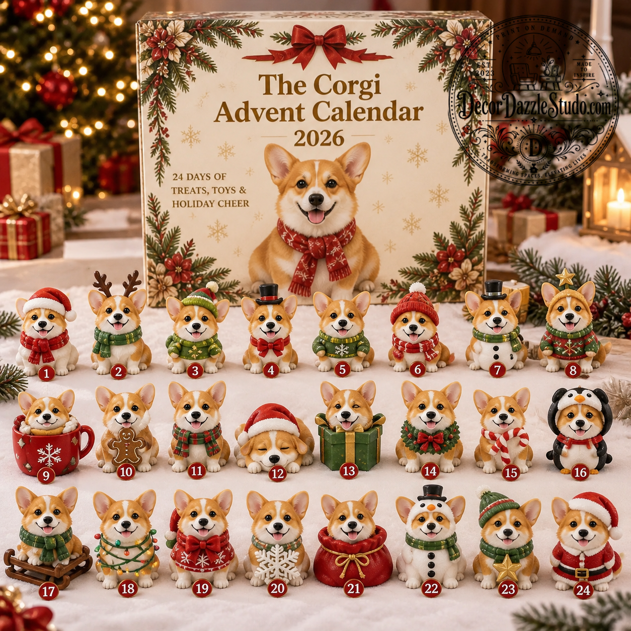 Corgi 2026 Christmas 24-Day Countdown Advent Calendar