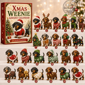 Xmas Weenie 24 Acrylic Ornaments Advent Calendar