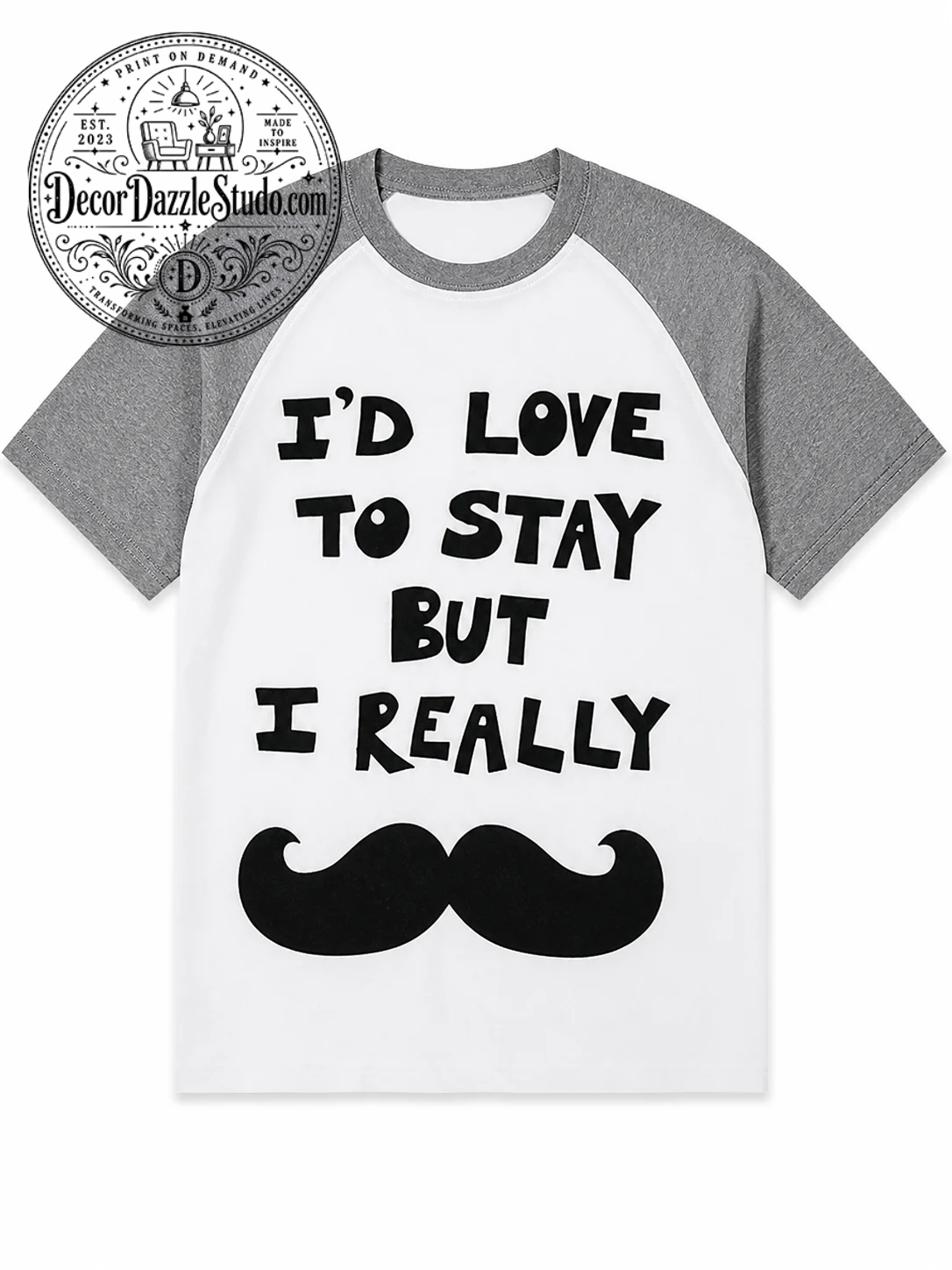 funny mustache t-shirt